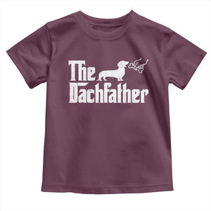Funny Wiener Dog Dad Toddler T Shirt The Dachshund Fathers Day Gifts For Dog Lovers TS10 Maroon Print Your Wear