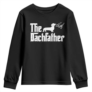 Funny Wiener Dog Dad Youth Sweatshirt The Dachshund Fathers Day Gifts For Dog Lovers TS10 Black Print Your Wear