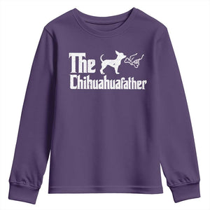 Chihuahua Dad Youth Sweatshirt Fathers Day Gifts For Dog Lovers TS10 Purple Print Your Wear