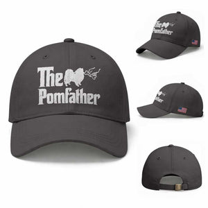Pomeranian Dad Baseball Cap The Pom Father Fathers Day Gifts For Dog Lovers TS10 Baseball Cap Universal Fit Dark Gray Print Your Wear
