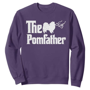 Pomeranian Dad Sweatshirt The Pom Father Fathers Day Gifts For Dog Lovers TS10 Purple Print Your Wear