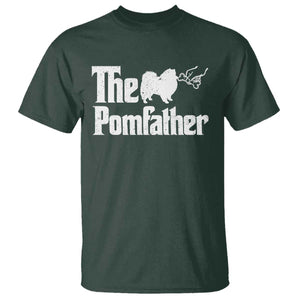 Pomeranian Dad T Shirt The Pom Father Fathers Day Gifts For Dog Lovers TS10 Dark Forest Green Print Your Wear