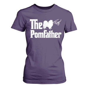 Pomeranian Dad T Shirt For Women The Pom Father Fathers Day Gifts For Dog Lovers TS10 Purple Print Your Wear