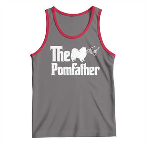 Pomeranian Dad Tank Top The Pom Father Fathers Day Gifts For Dog Lovers TS10 Deep Heather Red Print Your Wear