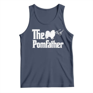 Pomeranian Dad Tank Top The Pom Father Fathers Day Gifts For Dog Lovers TS10 Navy Print Your Wear