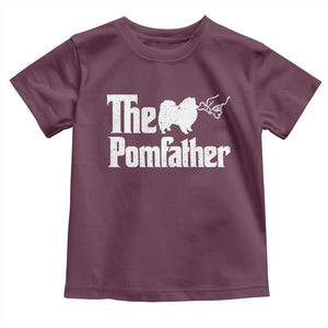 Pomeranian Dad Toddler T Shirt The Pom Father Fathers Day Gifts For Dog Lovers TS10 Maroon Print Your Wear