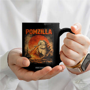 Pomzilla Dog Japanese Art Coffee Mug Retro Vintage Dog Lover Pomeranian Pom Monster Kaiju TS10 Print Your Wear