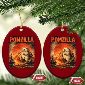 Pomzilla Dog Japanese Art Ceramic Ornament Retro Vintage Dog Lover Pomeranian Pom Monster Kaiju TS10 Print Your Wear