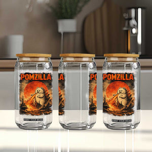Pomzilla Dog Japanese Art Glass Can Retro Vintage Dog Lover Pomeranian Pom Monster Kaiju TS10 Print Your Wear