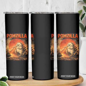 Pomzilla Dog Japanese Art Skinny Tumbler Retro Vintage Dog Lover Pomeranian Pom Monster Kaiju TS10 Print Your Wear