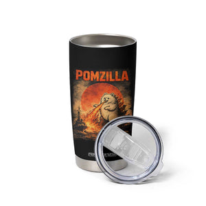 Pomzilla Dog Japanese Art Tumbler Cup Retro Vintage Dog Lover Pomeranian Pom Monster Kaiju TS10 Print Your Wear