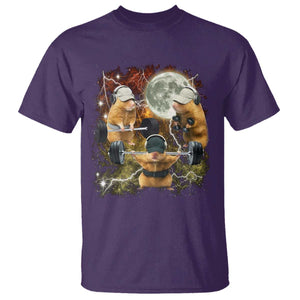 Hamster Deadlift T Shirt Funny Cute Rat Fitness Gym Weightlifting Meme TS10 Purple Print Your Wear