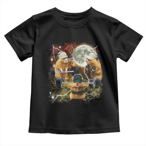 Hamster Deadlift Toddler T Shirt Funny Cute Rat Fitness Gym Weightlifting Meme TS10 Black Print Your Wear