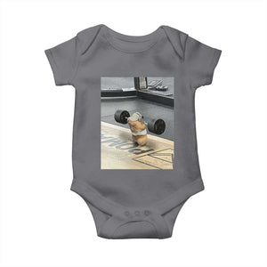 Hamster Gym Baby Onesie Funny Rat Workout Weightlifting Pump Cover TS10 Charcoal Print Your Wear