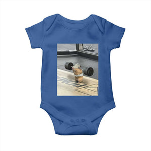 Hamster Gym Baby Onesie Funny Rat Workout Weightlifting Pump Cover TS10 Royal Blue Print Your Wear