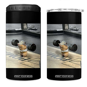 Hamster Gym 4 in 1 Can Cooler Tumbler Funny Rat Workout Weightlifting Pump Cover TS10 One Size: 16 oz Black Print Your Wear