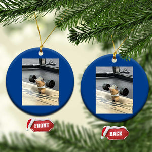 Hamster Gym Ceramic Ornament Funny Rat Workout Weightlifting Pump Cover TS10 1pc Blue Print Your Wear
