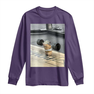 Hamster Gym Long Sleeve Shirt Funny Rat Workout Weightlifting Pump Cover TS10 Purple Print Your Wear
