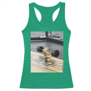 Hamster Gym Racerback Tank Top Funny Rat Workout Weightlifting Pump Cover TS10 Irish Green Print Your Wear