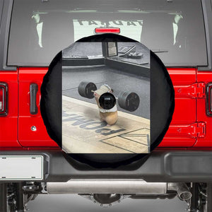 Hamster Gym Spare Tire Cover Funny Rat Workout Weightlifting Pump Cover TS10 Black Print Your Wear