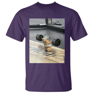 Hamster Gym T Shirt Funny Rat Workout Weightlifting Pump Cover TS10 Purple Print Your Wear