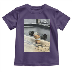 Hamster Gym Toddler T Shirt Funny Rat Workout Weightlifting Pump Cover TS10 Purple Print Your Wear