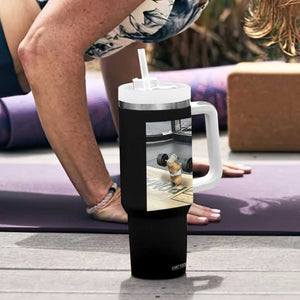 Hamster Gym Tumbler With Handle Funny Rat Workout Weightlifting Pump Cover TS10 Print Your Wear
