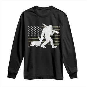 Bigfoot Camo Deer Hunting Long Sleeve Shirt Camo USA Flag Buck Season Sasquatch TS10 Black Print Your Wear