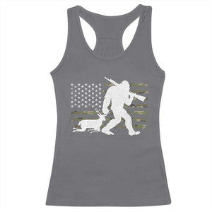 Bigfoot Camo Deer Hunting Racerback Tank Top Camo USA Flag Buck Season Sasquatch TS10 Charcoal Print Your Wear