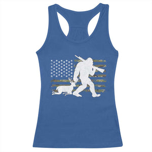 Bigfoot Camo Deer Hunting Racerback Tank Top Camo USA Flag Buck Season Sasquatch TS10 Royal Blue Print Your Wear