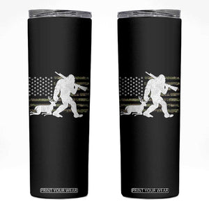 Bigfoot Camo Deer Hunting Skinny Tumbler Camo USA Flag Buck Season Sasquatch TS10 Black Print Your Wear