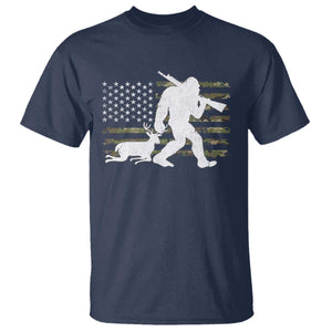 Bigfoot Camo Deer Hunting T Shirt Camo USA Flag Buck Season Sasquatch TS10 Navy Print Your Wear