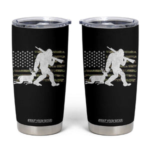Bigfoot Camo Deer Hunting Tumbler Cup Camo USA Flag Buck Season Sasquatch TS10 Black Print Your Wear