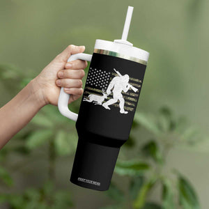 Bigfoot Camo Deer Hunting Tumbler With Handle Camo USA Flag Buck Season Sasquatch TS10 Print Your Wear