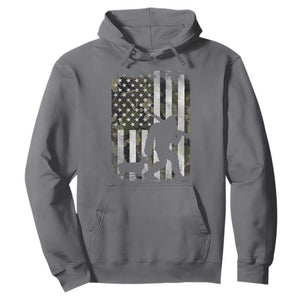 Bigfoot Deer Hunting Hoodie Camo US Flag Deer Elk Buck Hunting Hunter Dad TS10 Charcoal Print Your Wear