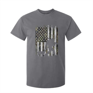 Bigfoot Deer Hunting T Shirt For Kid Camo US Flag Deer Elk Buck Hunting Hunter Dad TS10 Charcoal Print Your Wear