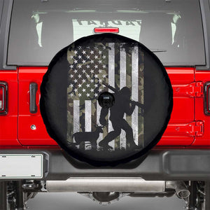 Bigfoot Deer Hunting Spare Tire Cover Camo US Flag Deer Elk Buck Hunting Hunter Dad TS10 Black Print Your Wear