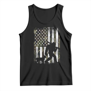 Bigfoot Deer Hunting Tank Top Camo US Flag Deer Elk Buck Hunting Hunter Dad TS10 Black Print Your Wear