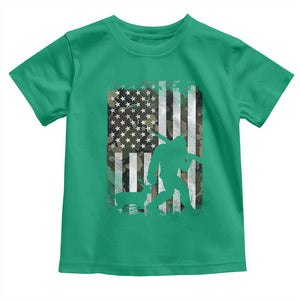 Bigfoot Deer Hunting Toddler T Shirt Camo US Flag Deer Elk Buck Hunting Hunter Dad TS10 Irish Green Print Your Wear