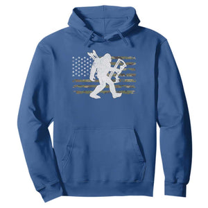 Bow Hunting Archer Bigfoot Hoodie Sasquatch Camo US Flag Hunter Dad TS10 Royal Blue Print Your Wear