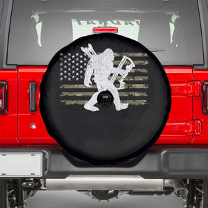 Bow Hunting Archer Bigfoot Spare Tire Cover Sasquatch Camo US Flag Hunter Dad TS10 Black Print Your Wear
