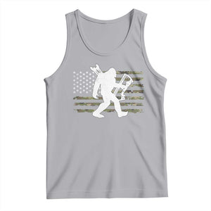Bow Hunting Archer Bigfoot Tank Top Sasquatch Camo US Flag Hunter Dad TS10 Athletic Heather Print Your Wear