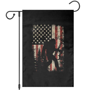 Bow Hunting Bigfoot America Flag Garden Flag Patriotic Sasquatch With Archer Hunter Dad TS10 Black Print Your Wear