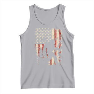 Bow Hunting Bigfoot America Flag Tank Top Patriotic Sasquatch With Archer Hunter Dad TS10 Athletic Heather Print Your Wear