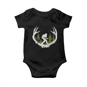 Bigfoot Gun Owner Baby Onesie Retro Deer Hunting Sasquatch Hunter Dad TS10 Black Print Your Wear
