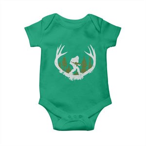 Bigfoot Gun Owner Baby Onesie Retro Deer Hunting Sasquatch Hunter Dad TS10 Irish Green Print Your Wear
