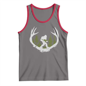 Bigfoot Gun Owner Tank Top Retro Deer Hunting Sasquatch Hunter Dad TS10 Deep Heather Red Print Your Wear