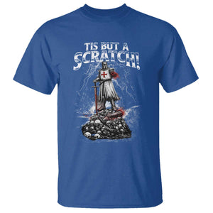 Funny Tis But A Scratch Medieval Warrior Knight T Shirt Funny Gift Sarcastic Quote TS10 Royal Blue Print Your Wear