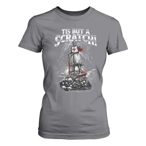 Funny Tis But A Scratch Medieval Warrior Knight T Shirt For Women Funny Gift Sarcastic Quote TS10 Charcoal Print Your Wear