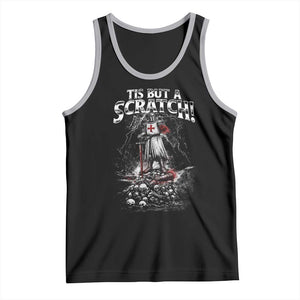 Funny Tis But A Scratch Medieval Warrior Knight Tank Top Funny Gift Sarcastic Quote TS10 Black Athletic Heather Print Your Wear